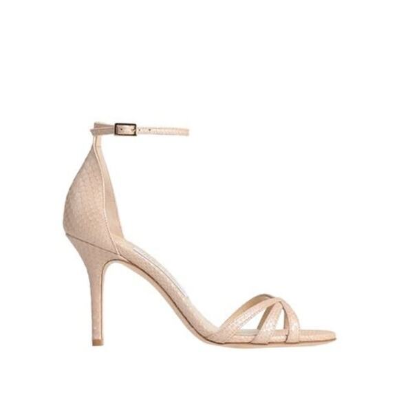 Jimmy Choo Dinda 85 “Pearlised Printed Leather / Nude” Pumps – Size 38 EU - Picture 1 of 7